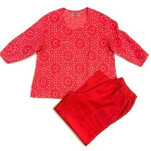 New✨ FLAX Linen Top & Crop Pants Set